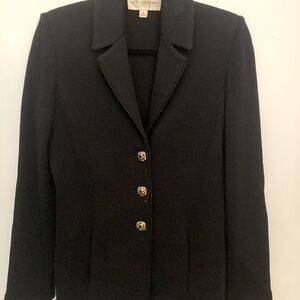 St. John Knit Collection Classic Black Blazer